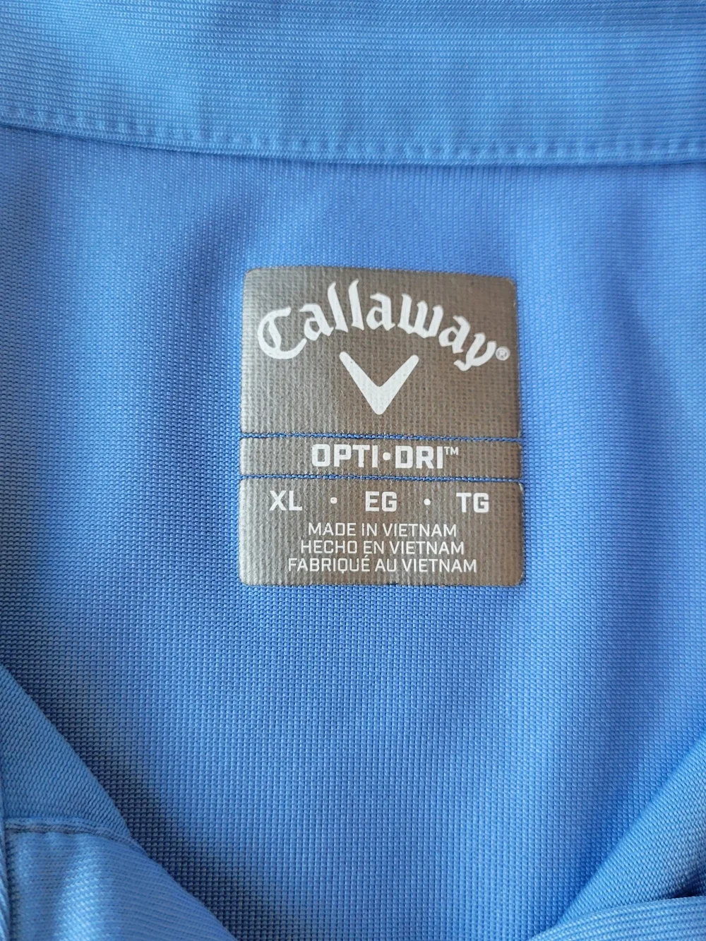 Callaway Opti Dri Polo Shirt Men's XL Blue Striped‎ Stretch Performance Golf